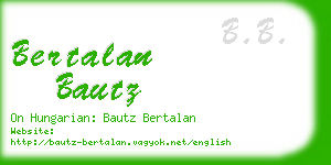 bertalan bautz business card